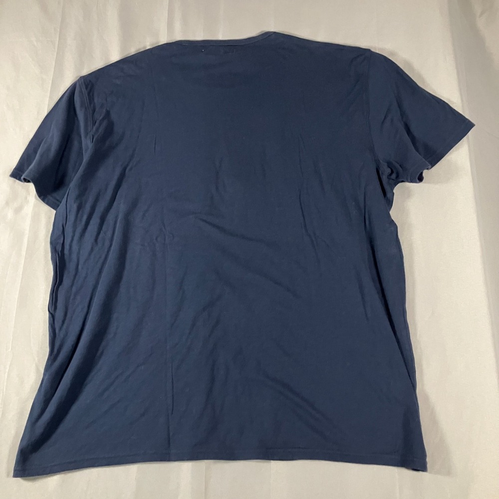John Varvatos XXL Skull Top Hat Graphic T-Shirt Blue Distressed Style Mens Tee - Picture 9 of 10